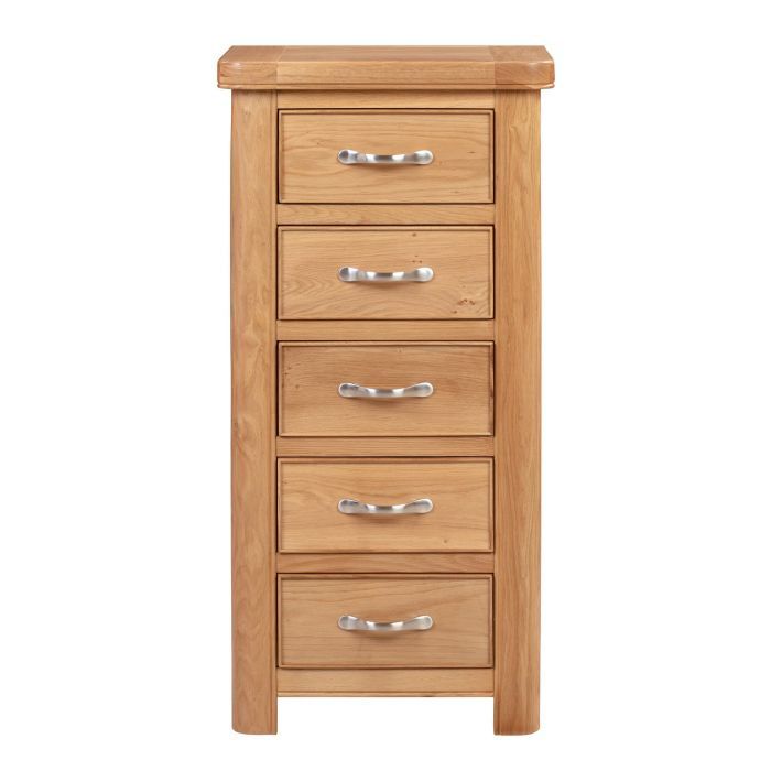 Oxford Tall 5 Drawer Chest Oak
