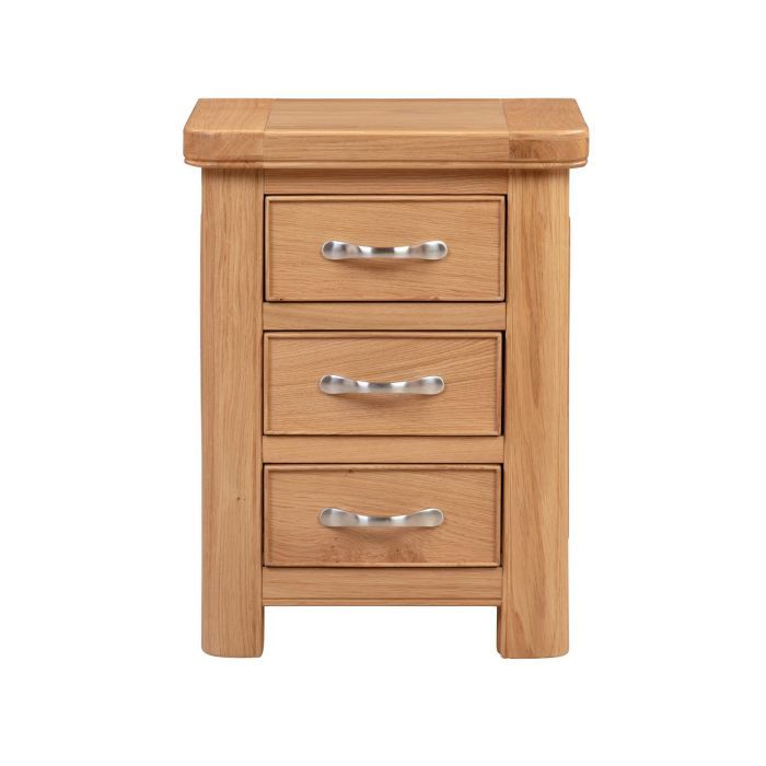 Oxford 3 Drawer Bedside Cabinet Oak