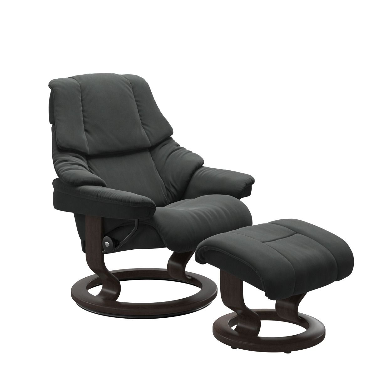 Stressless Reno Recliner Classic Base With Footstool Small Fabric