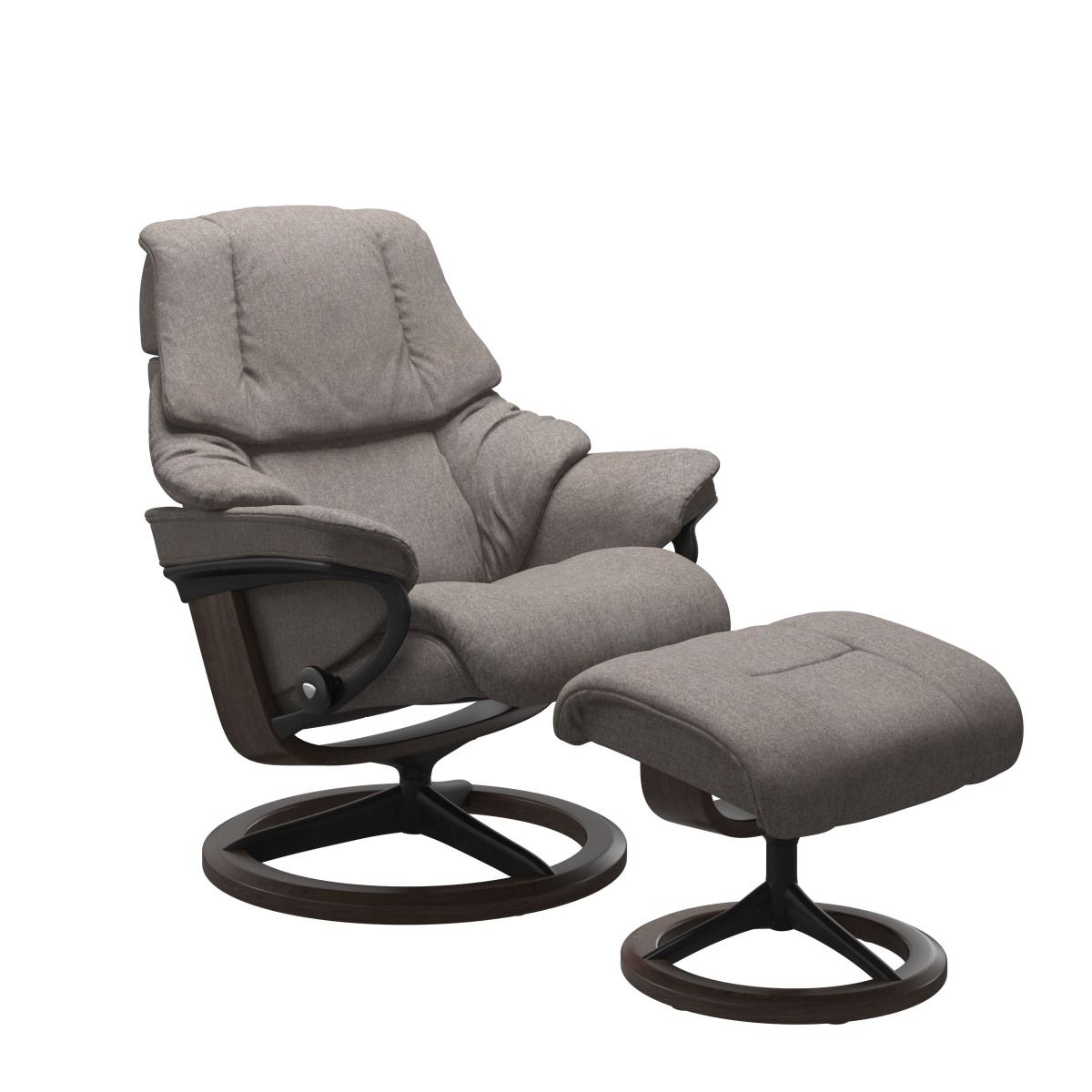 Stressless Reno Recliner Signature Base With Footstool (s) Fabric