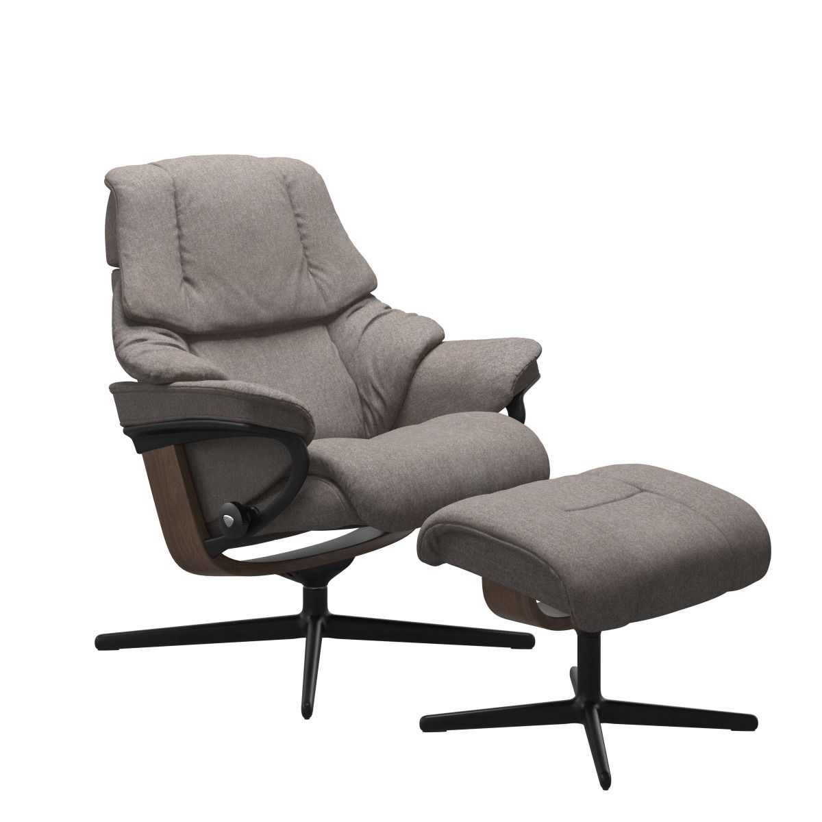 Stressless Reno Recliner Cross Base With Footstool Small Fabric
