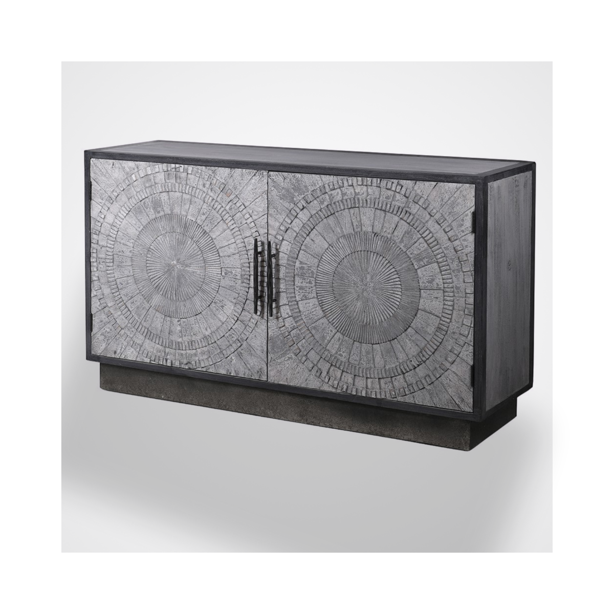 Circles Effect Pine 2 Door Sideboard