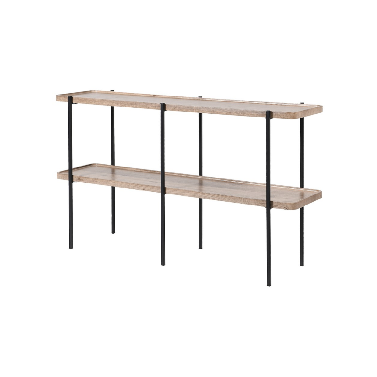 Modern 2 Tier Shelf Console Table