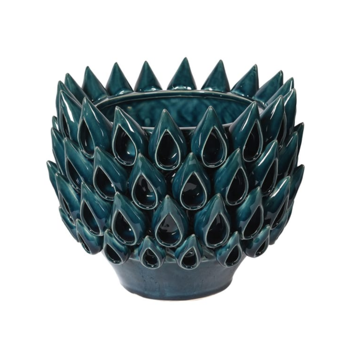 Large Layered Spike Ceramic Vase