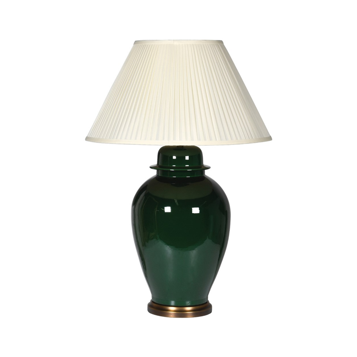 Emerald Green Table Lamp with Shade