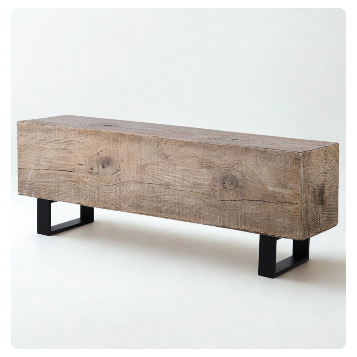 Wooden Effect Block Bench