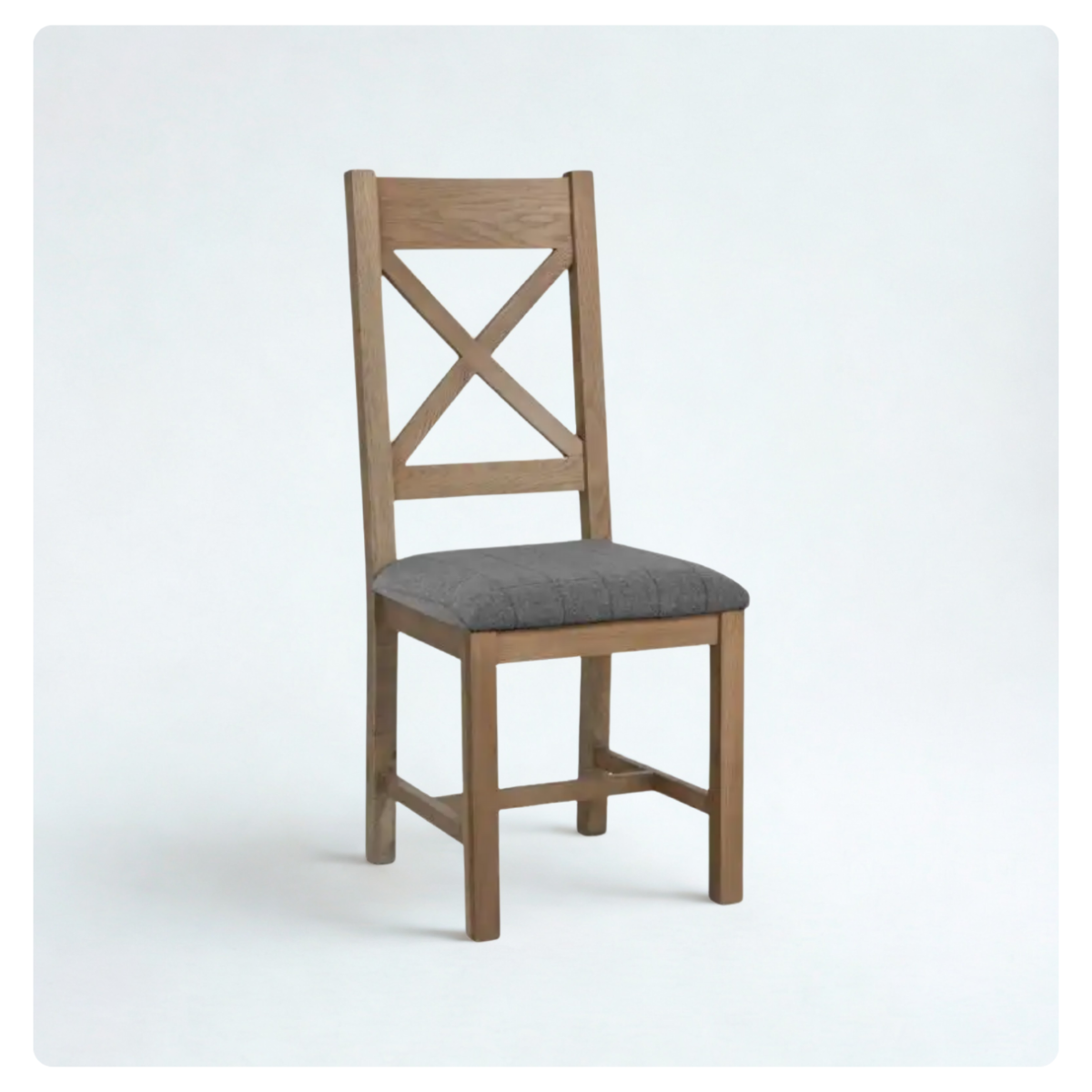Rhine Cross Back Chair Grey Check