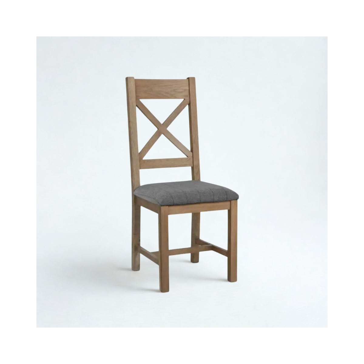 Rhine Cross Back Chair Grey Check