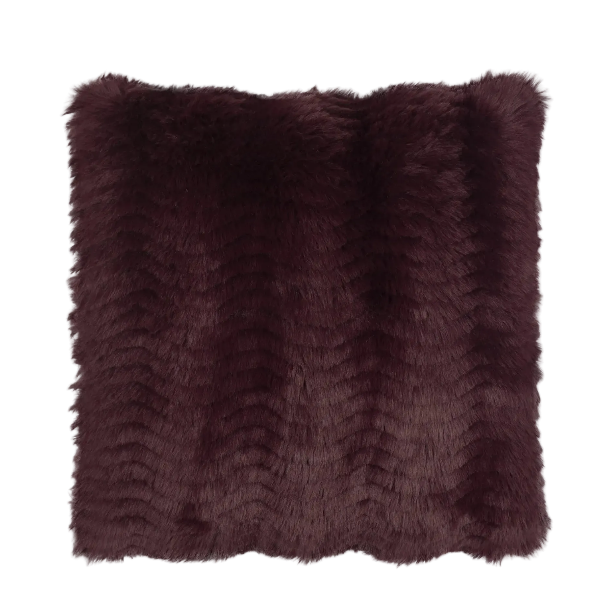 Presley Faux Fur Cushion in Plum