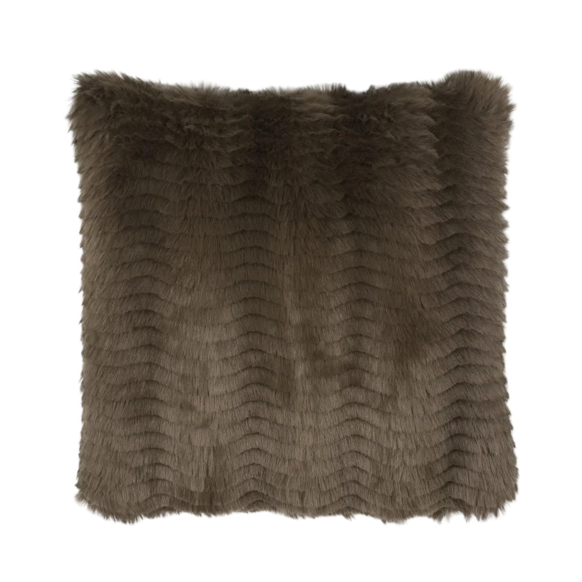 Presley Faux Fur Cushion in Olive Green