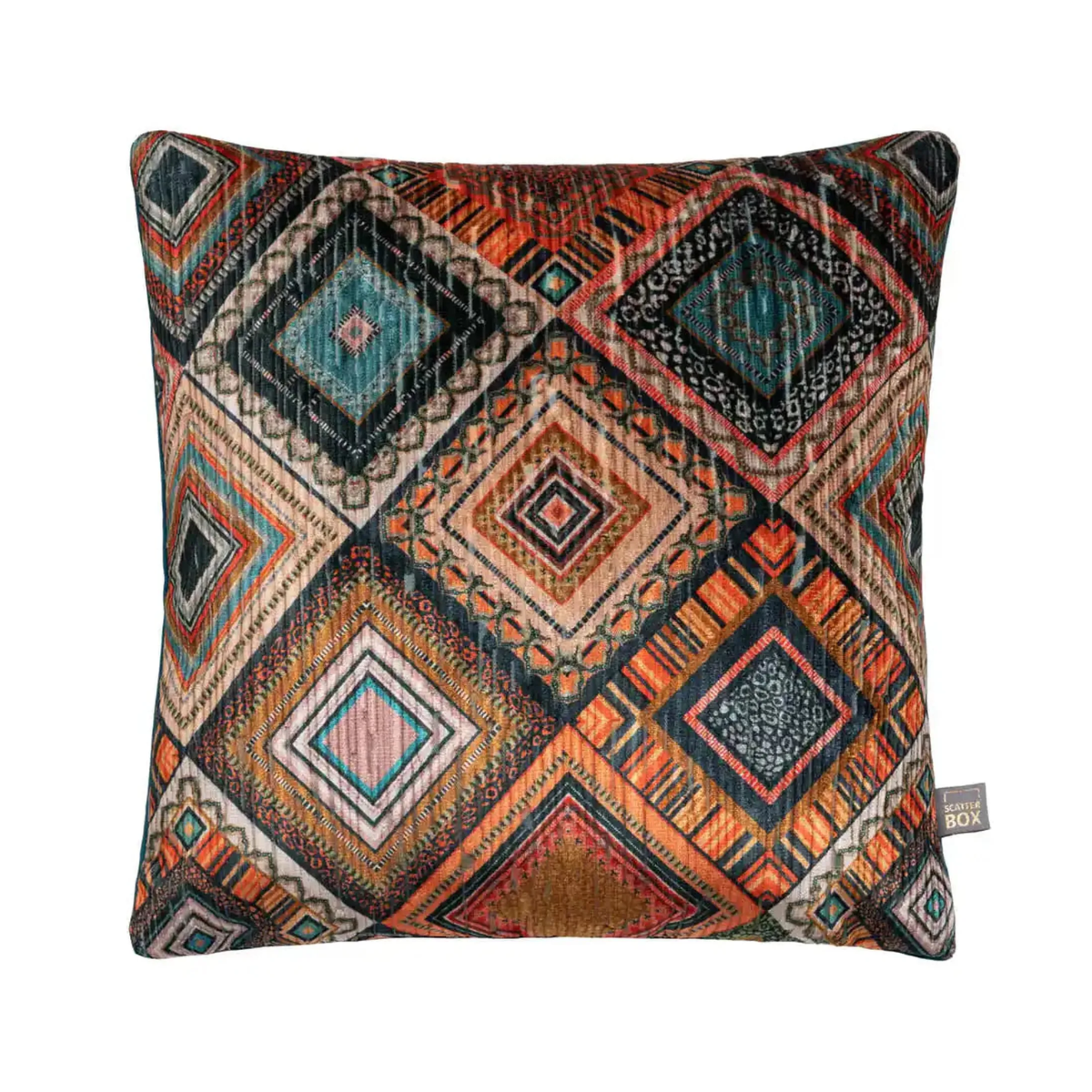 Rio Cushion in Teal & Orange