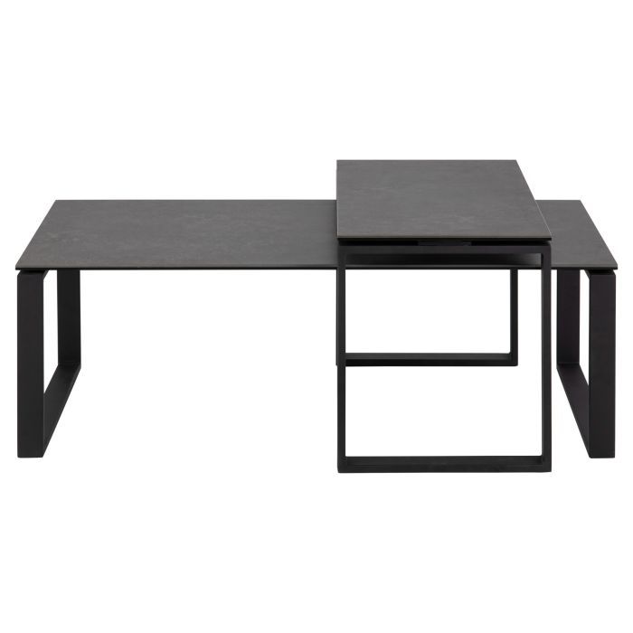 Layla Coffee Table Set Matt Black