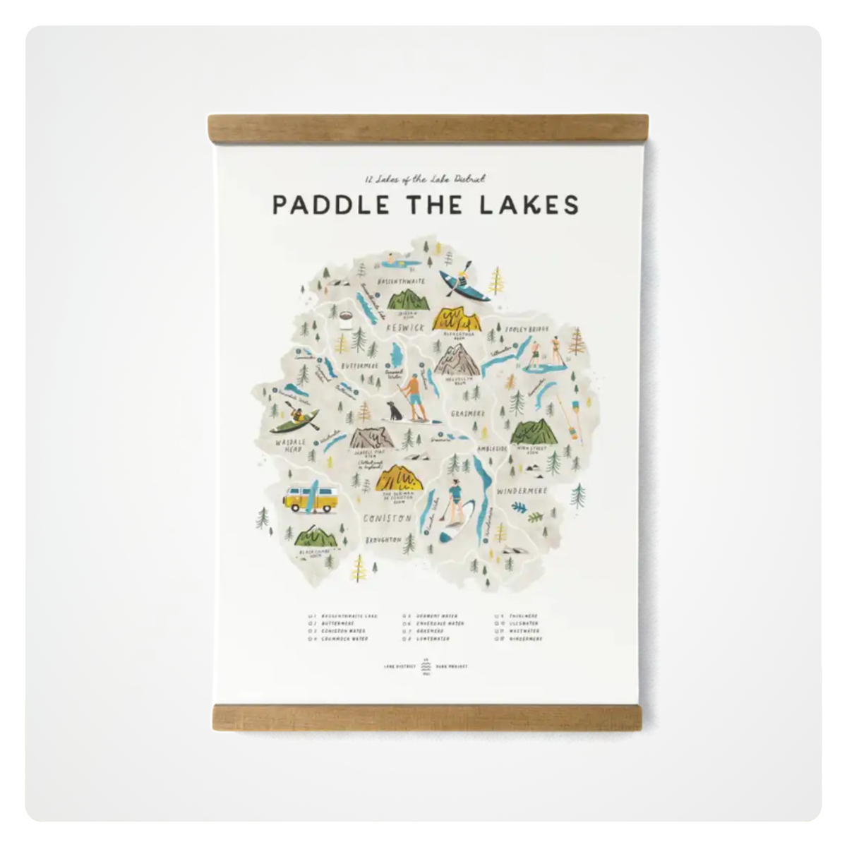 Paddle the Lakes A3 Map Checklist
