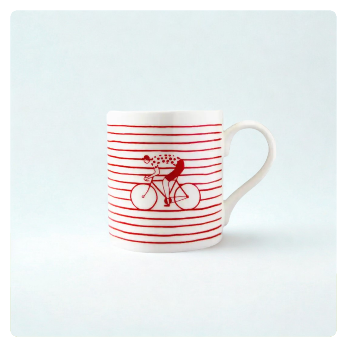 Striped Cyclist Mug