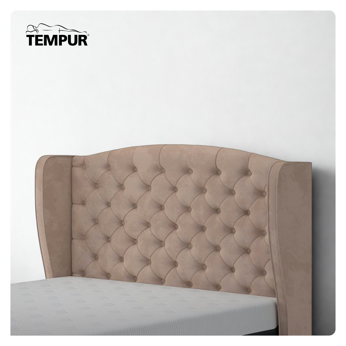 TEMPUR® Woodbridge Headboard (Single) in Velvet Stone