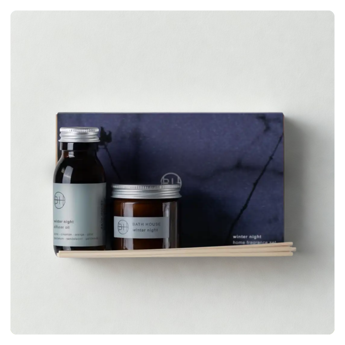 Bath House Winter Night Home Fragrance Set