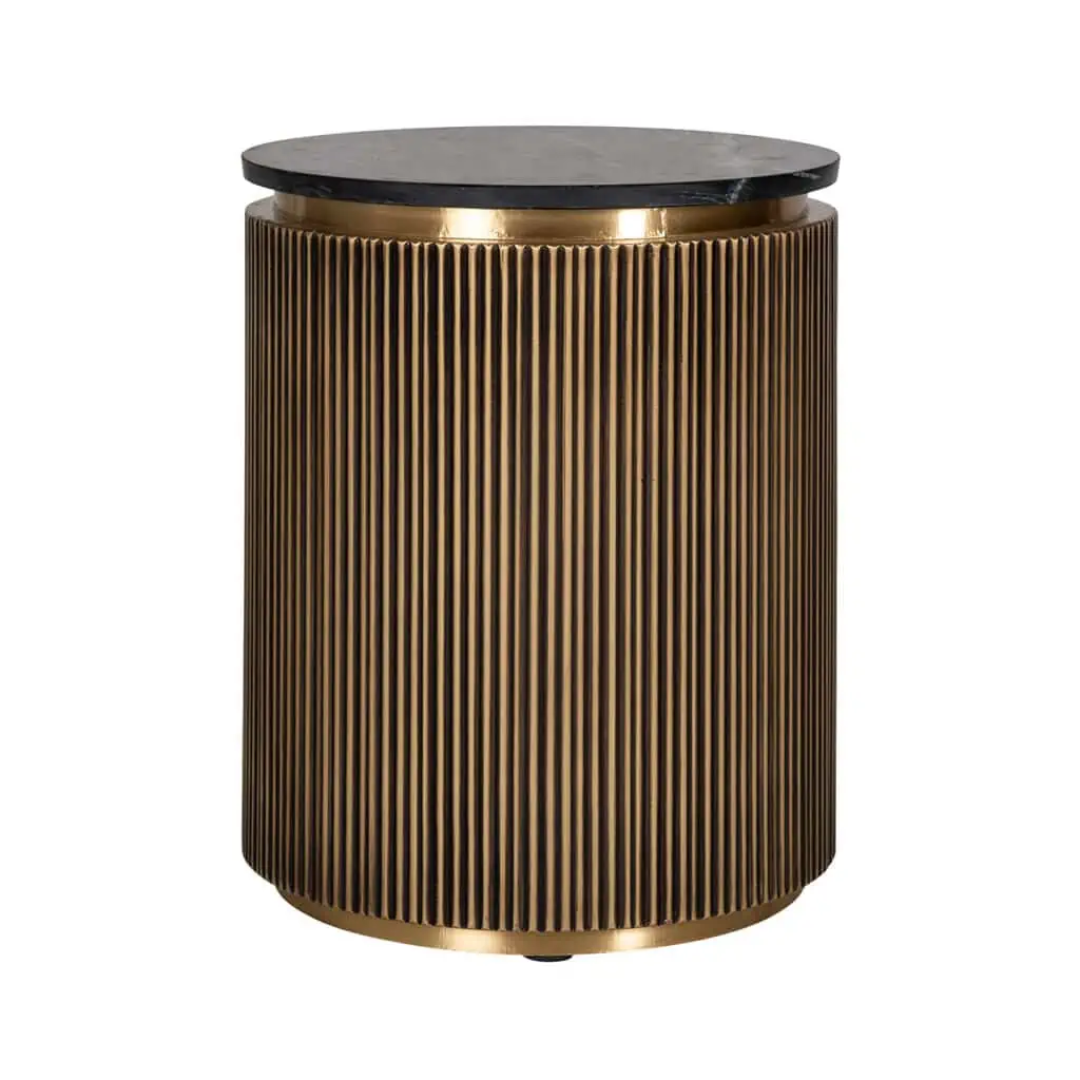 Ironville End Table in Gold