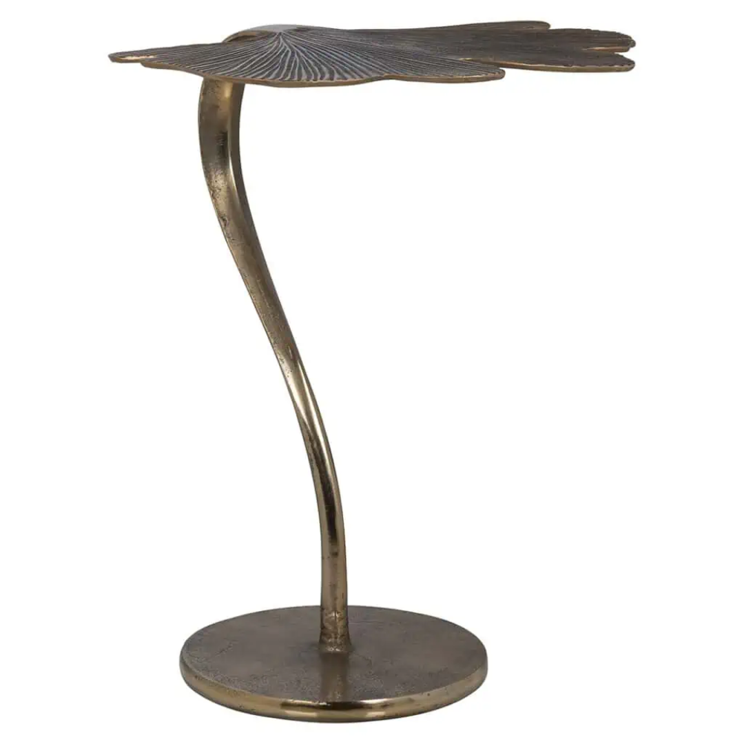 June End Table in Brushed Gold