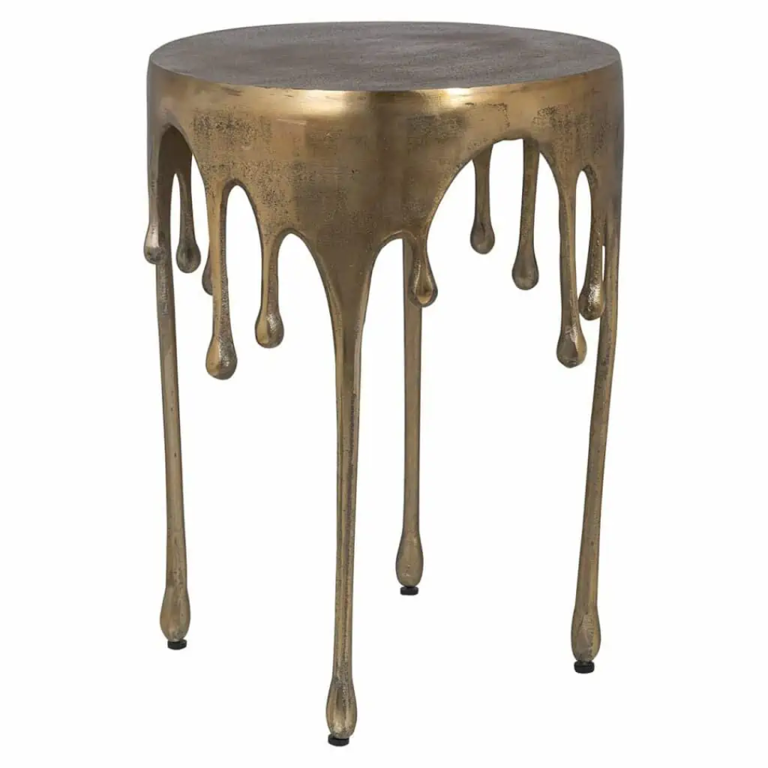Carly End Table in Gold
