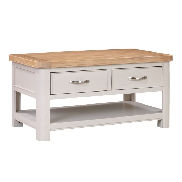 Oxford Coffee Table with 2 Drawers Painted