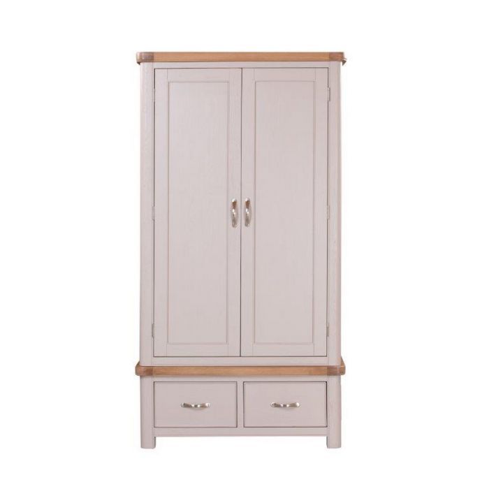 Oxford Double Wardrobe with 2 Drawers Painted 