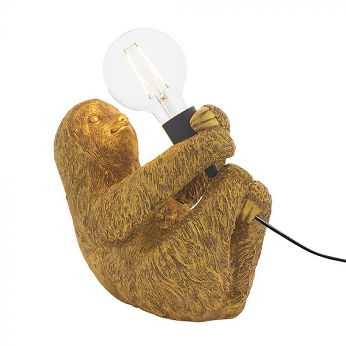 Sydney Sloth Table Lamp Gold & Black