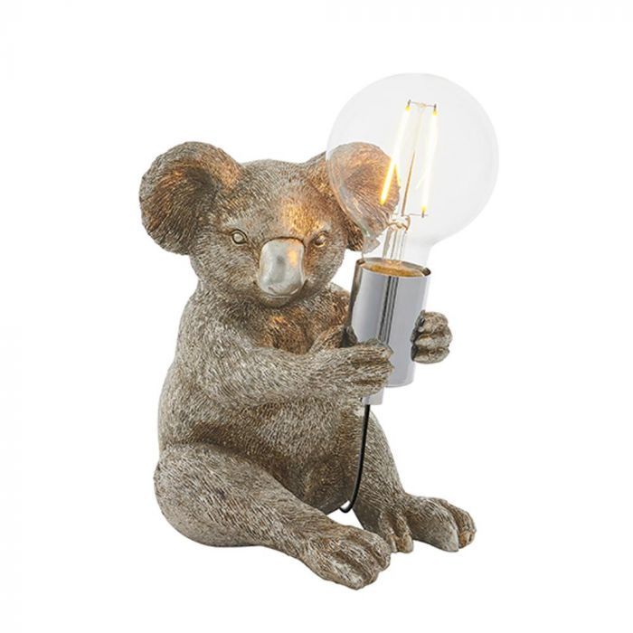 Koby Koala Table Lamp Silver & Chrome