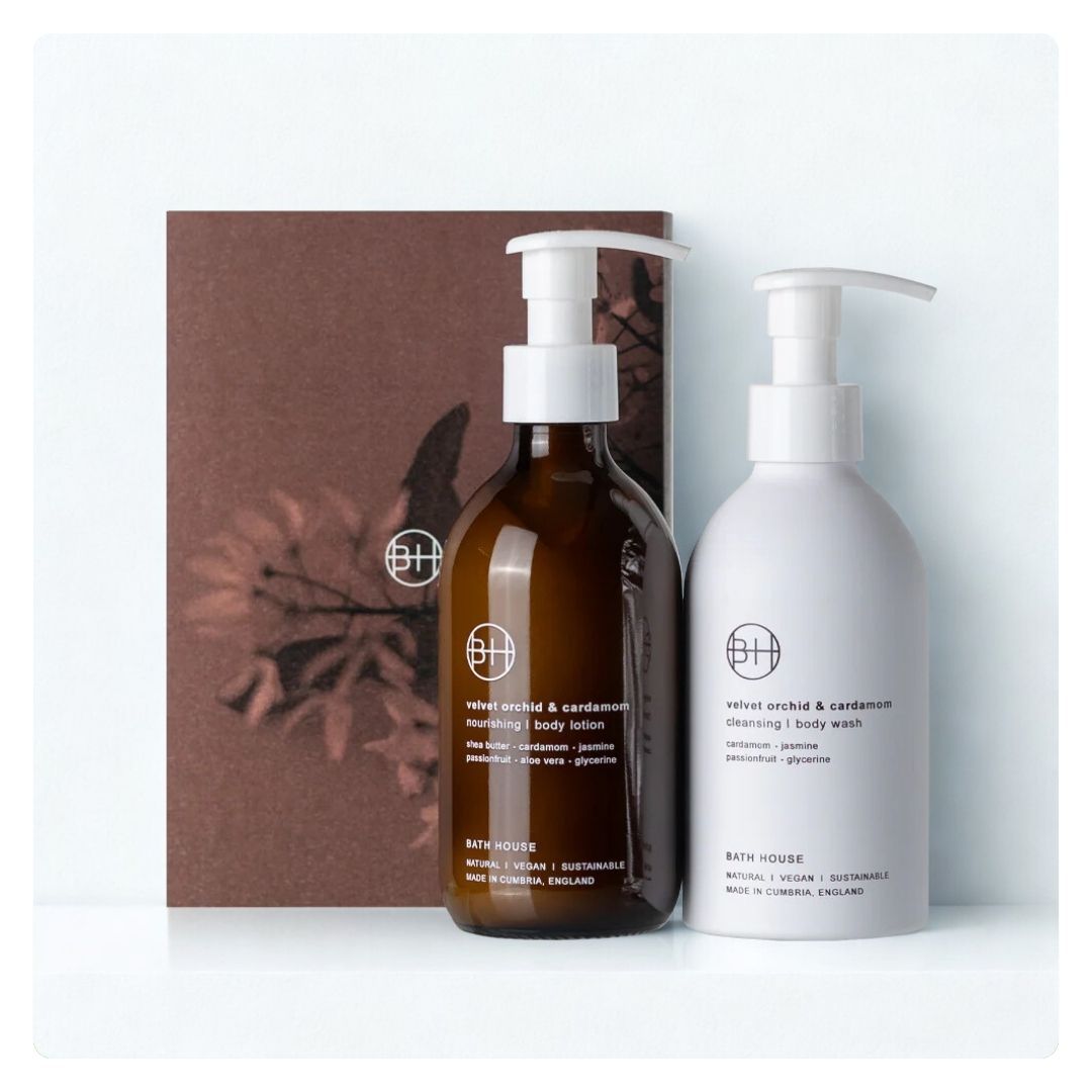 Bath House Velvet Orchid and Cardamom Bodycare Duo