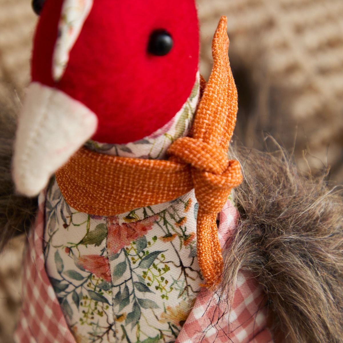 Floral Pheasant Door Stop