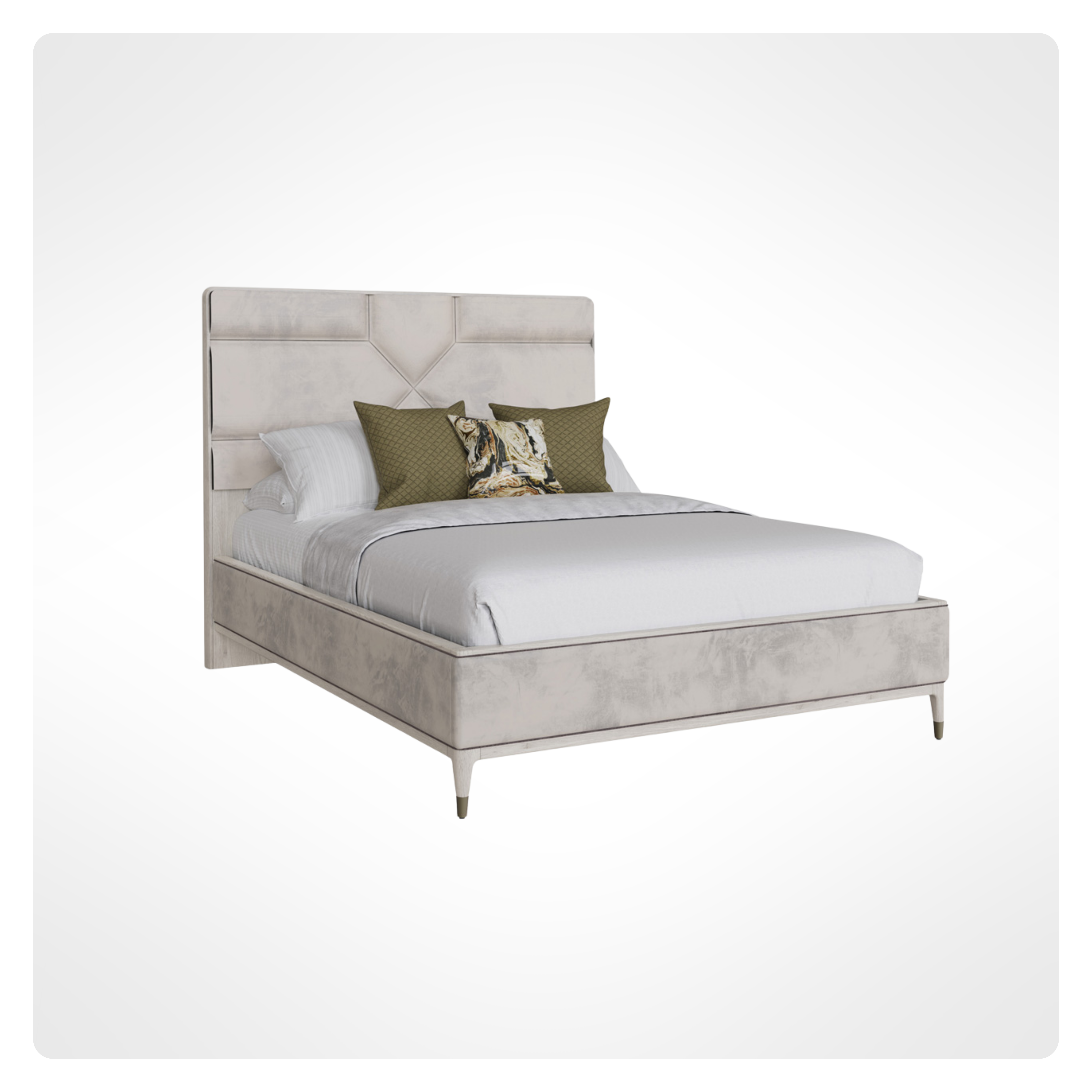 Bianco 5ft Bed in Stone