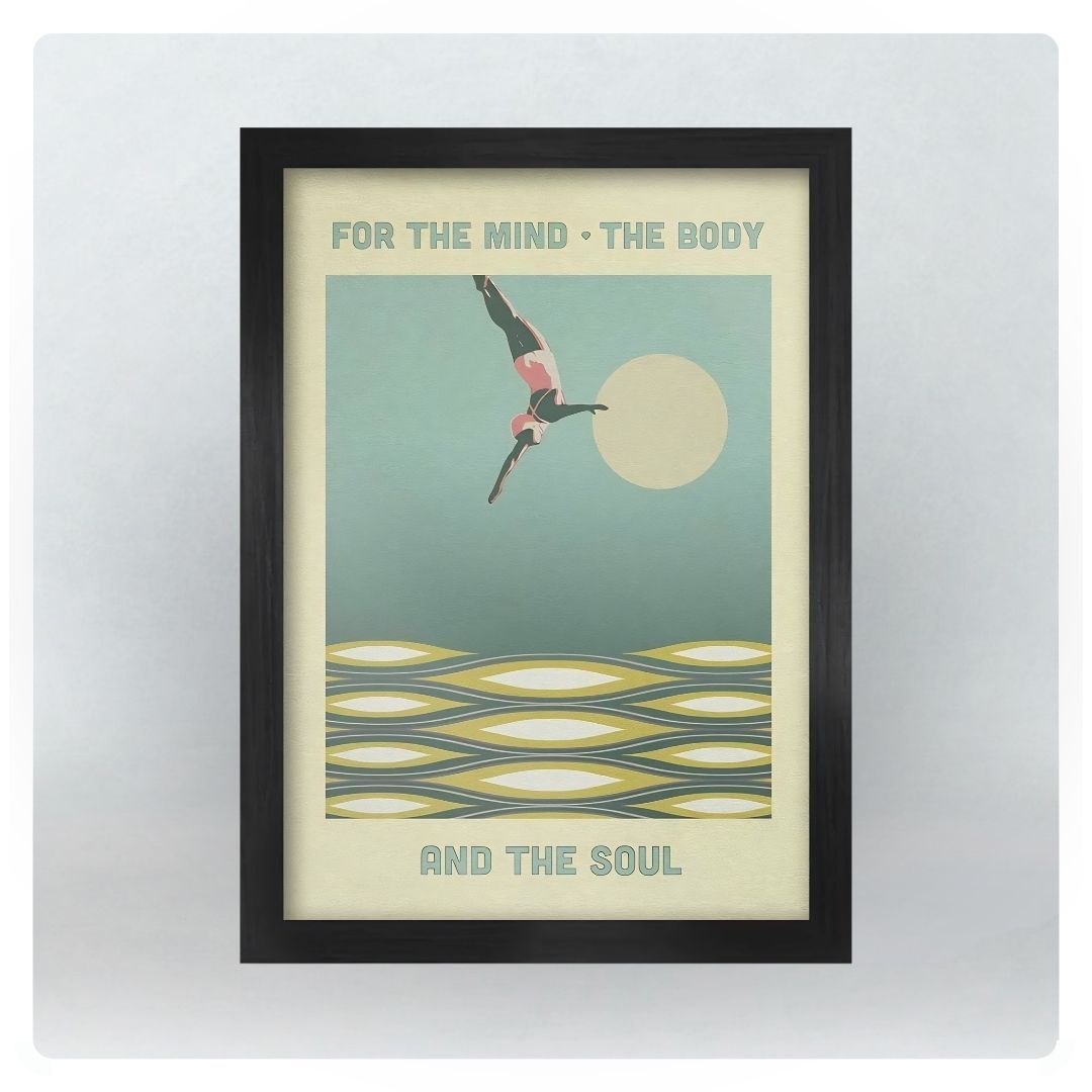 A2 For the Mind, The Body & Soul in Black Frame