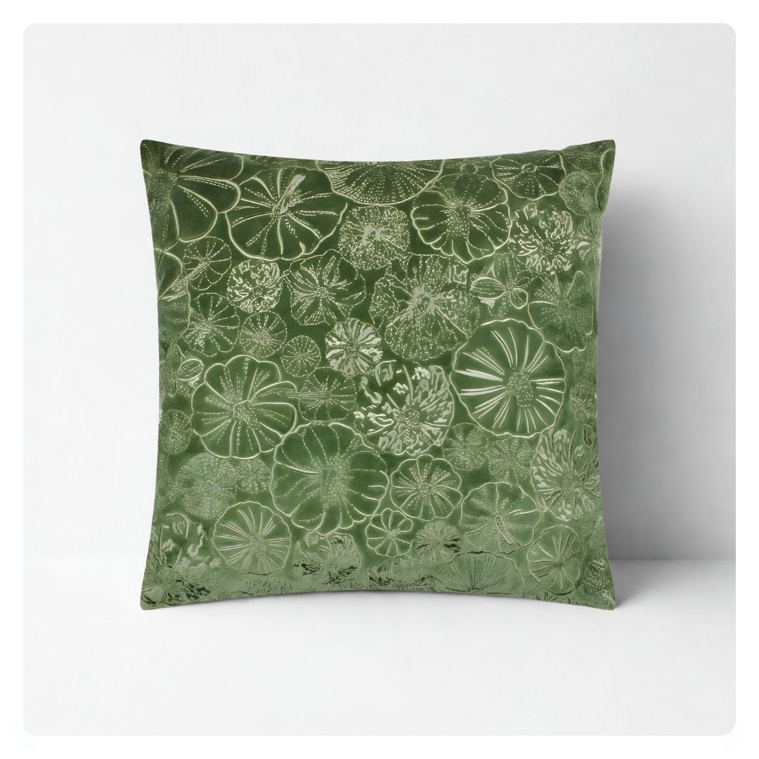 Picking Patch 45 x 45cm Cushion in Green