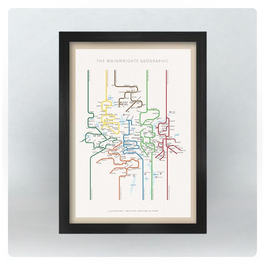 A2 Wainwrights Geometric Print in Black Frame