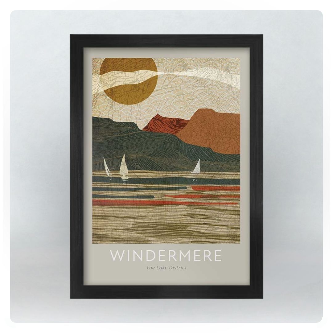 A4 Windermere in Black Frame
