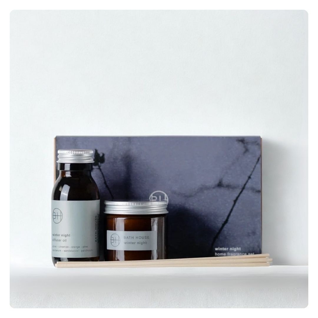Bath House Winter Night Home Fragrance Set