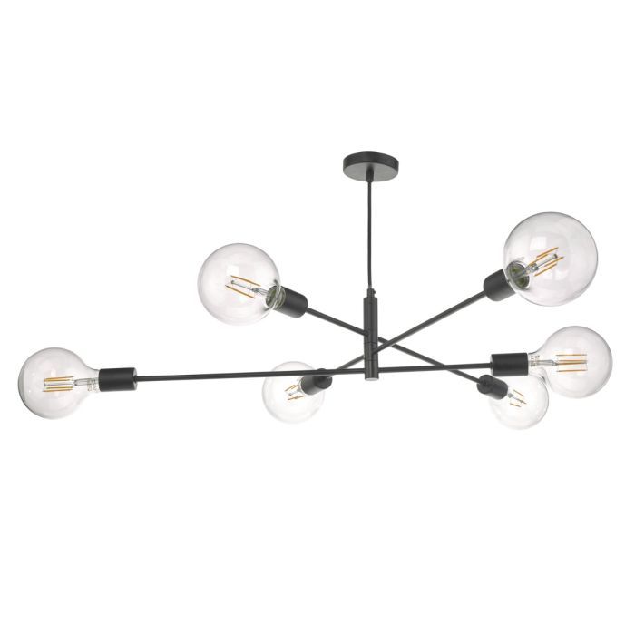 där Alana 6 Light Pendant Black