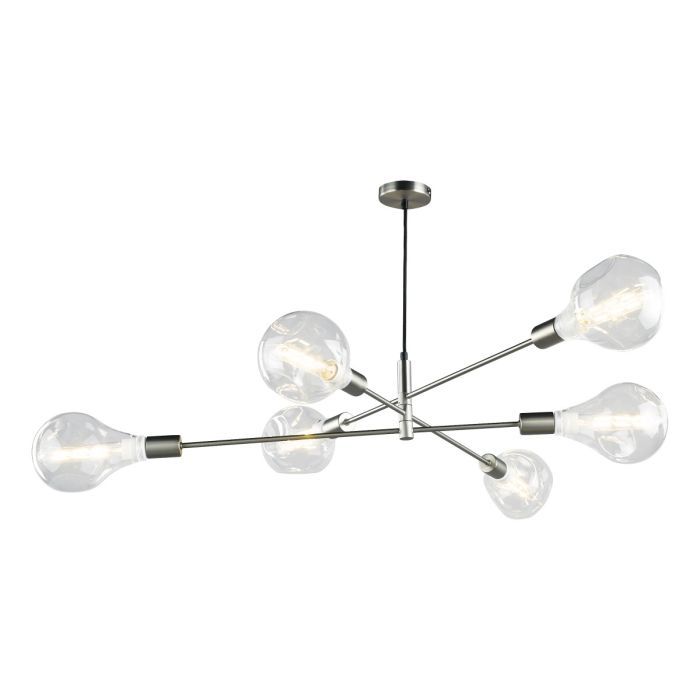 där Alana 6 Light Pendant - Satin Chrome