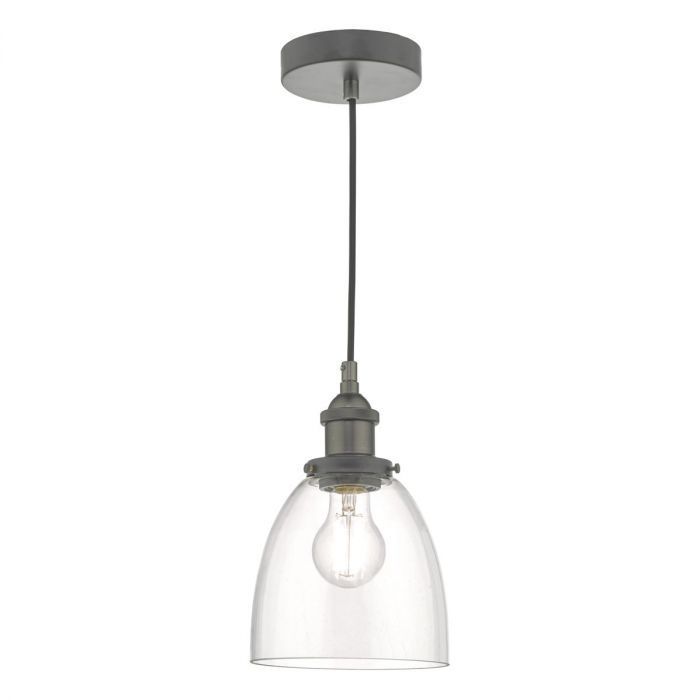 där Arvin Pendant Antique Chrome & Glass