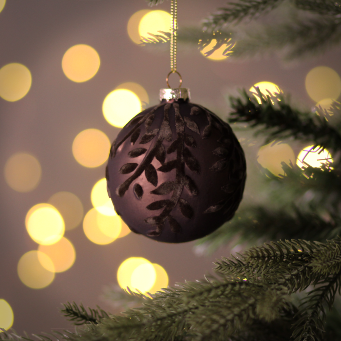 Velvet Leave Ornament 8cm 