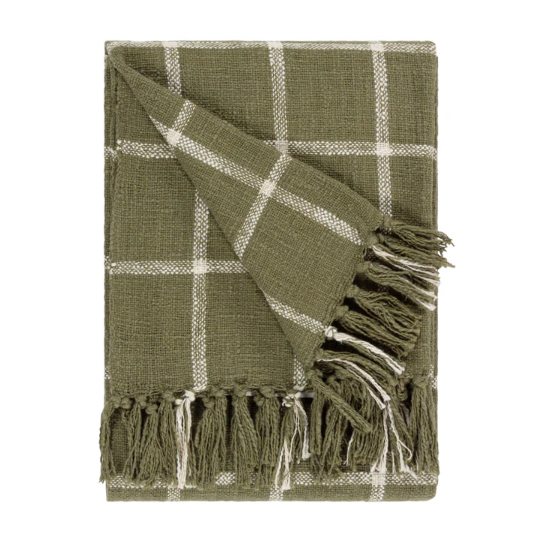 Beni 130 x 180cm Throw in Moss/Natural