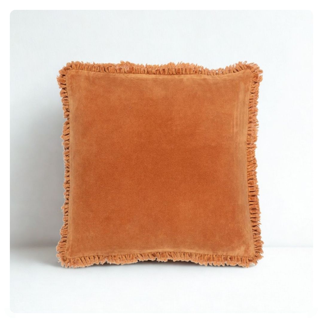 Bertie 45 x 45cm Cushion in Rust