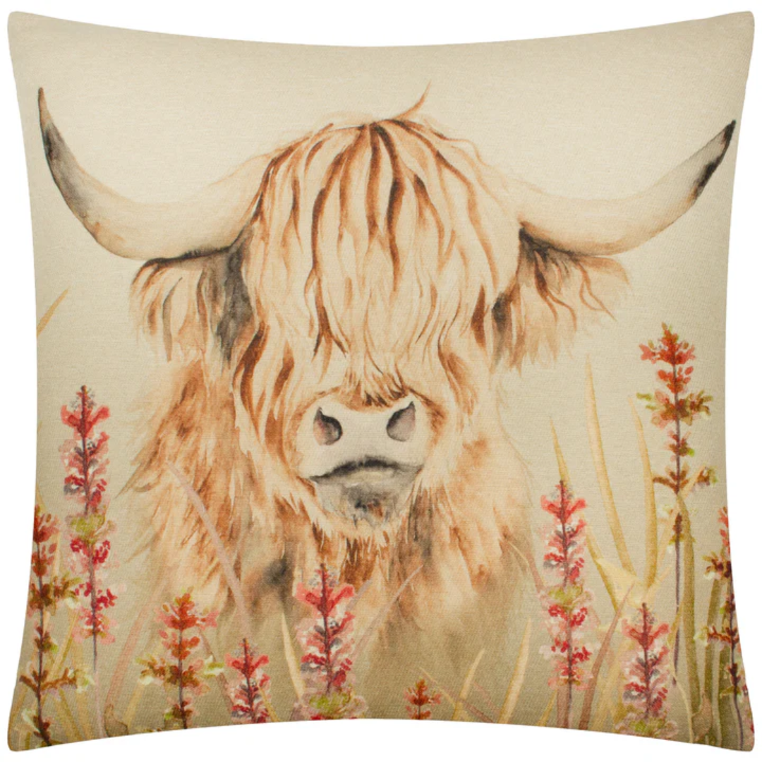 Bramble Highland Cow 43 x 43cm Cushion