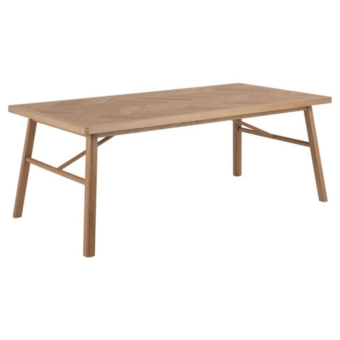 Brigit 200cm x 100cm Dining Table Matt Oak
