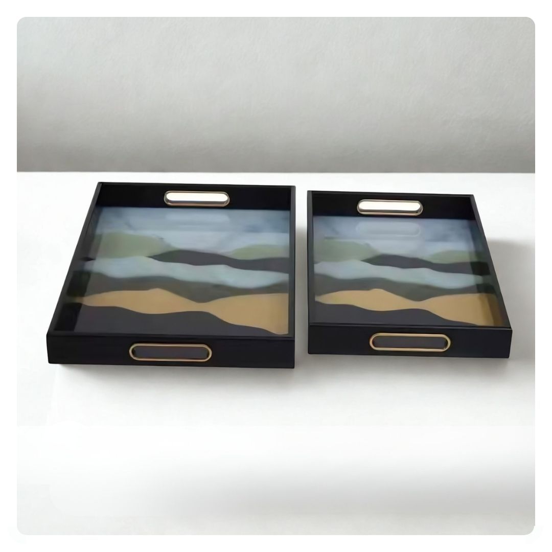 Celina Set of 2 Rectangular Trays