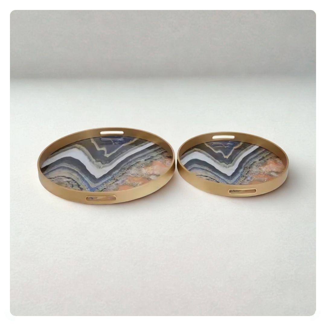 Celinia Set of 2 Abstract Trays