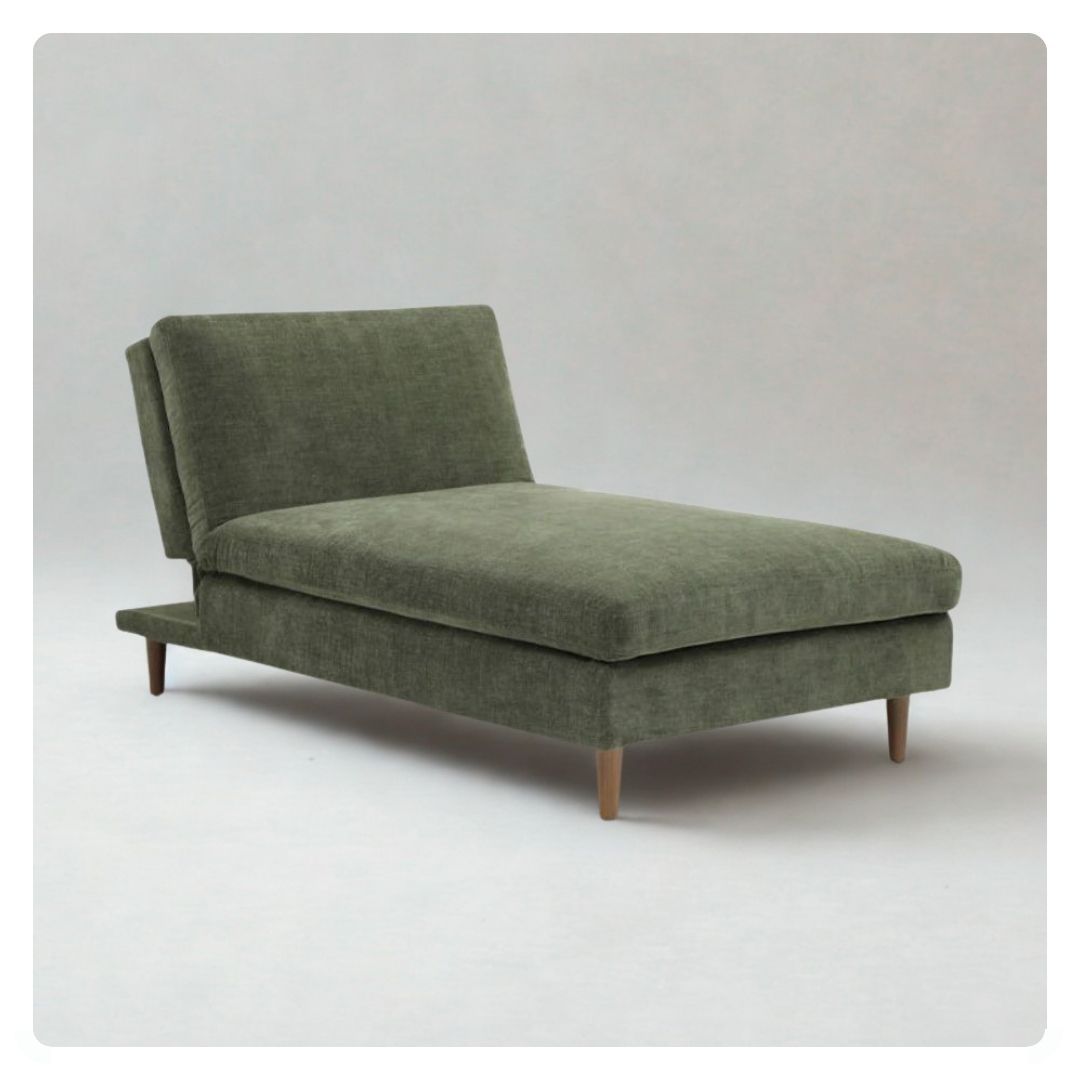 Chaise Sofabed in Olive