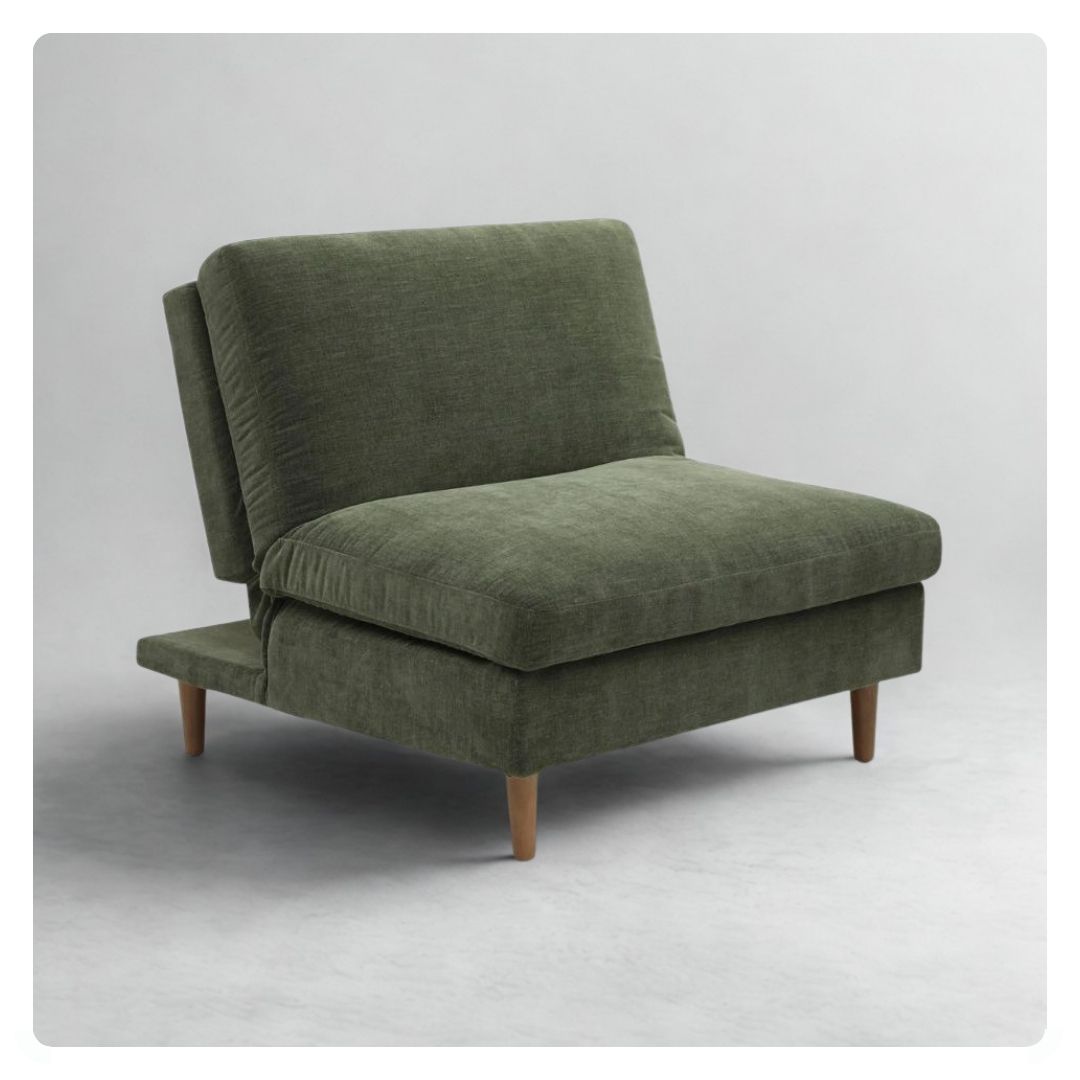 Modular Click Clack Chair in Olive