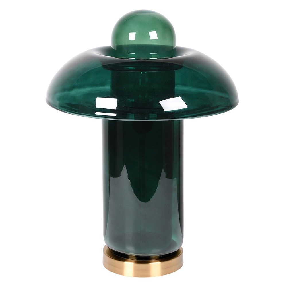 Green Glass Table Lamp