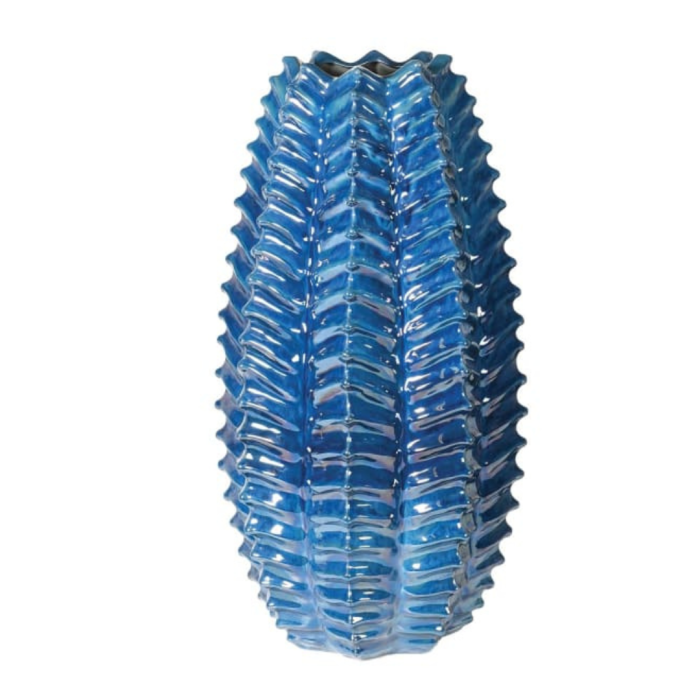 Oversized Blue Ceramic Vase