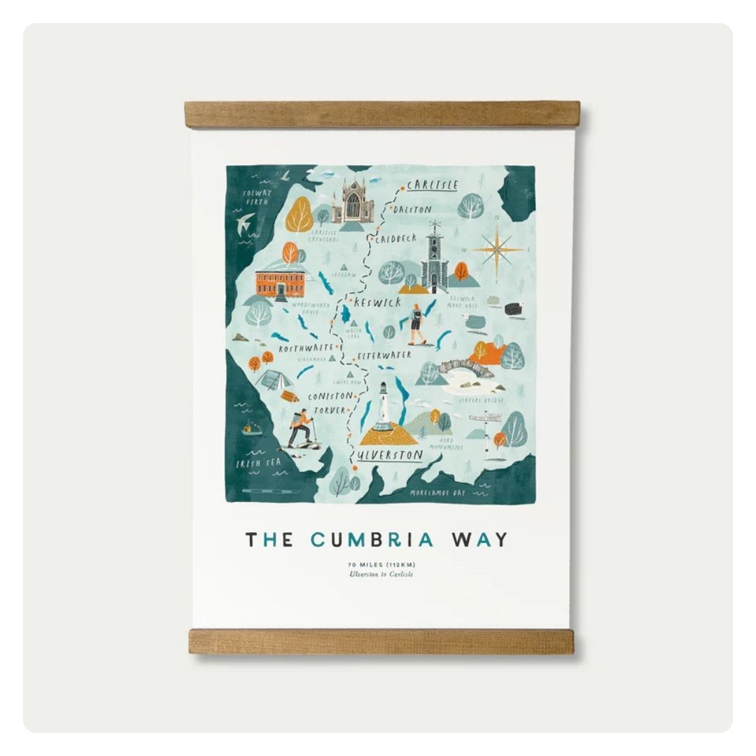 The Cumbria Way A3 Route Map